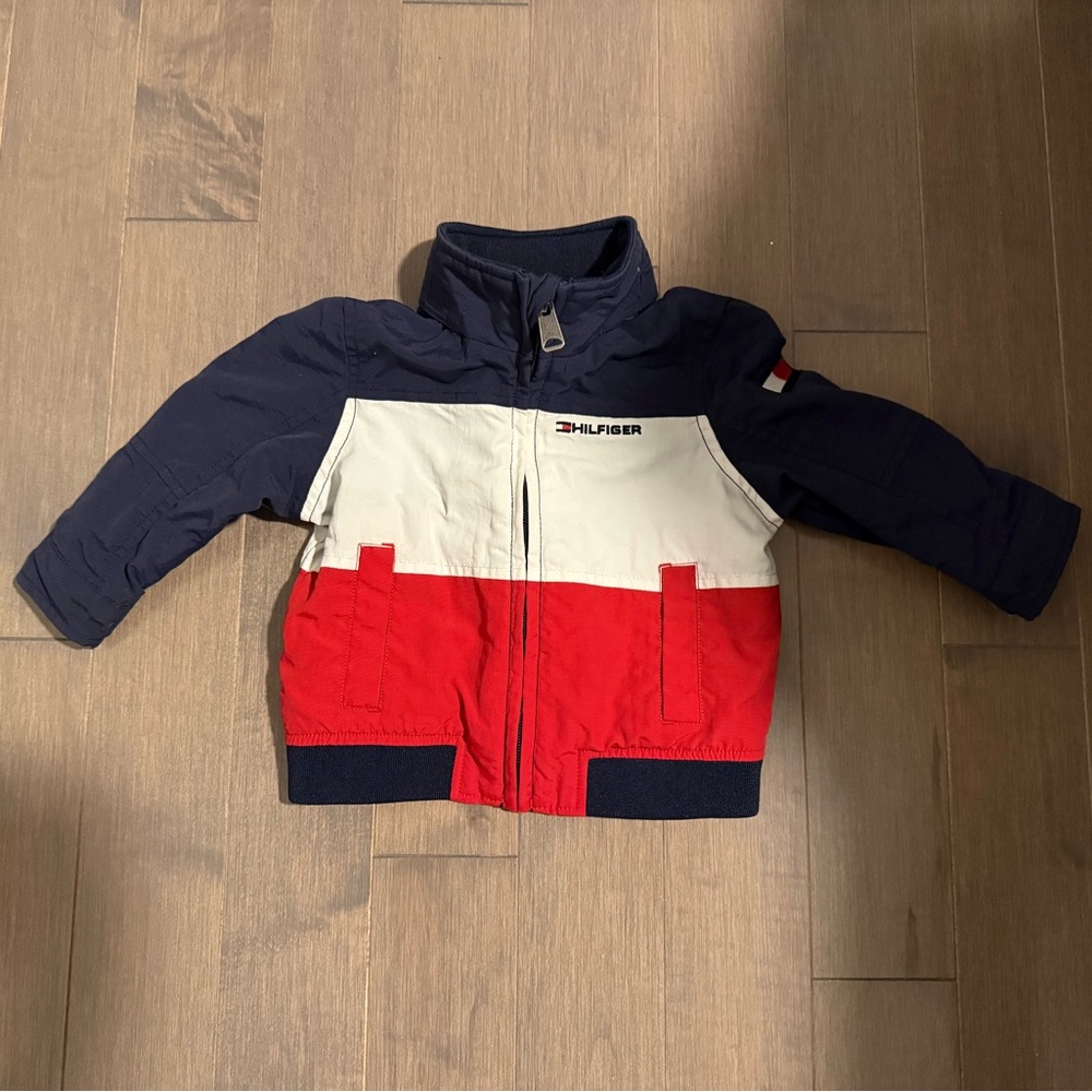Tommy Hilfiger Navy and White Zip-Up